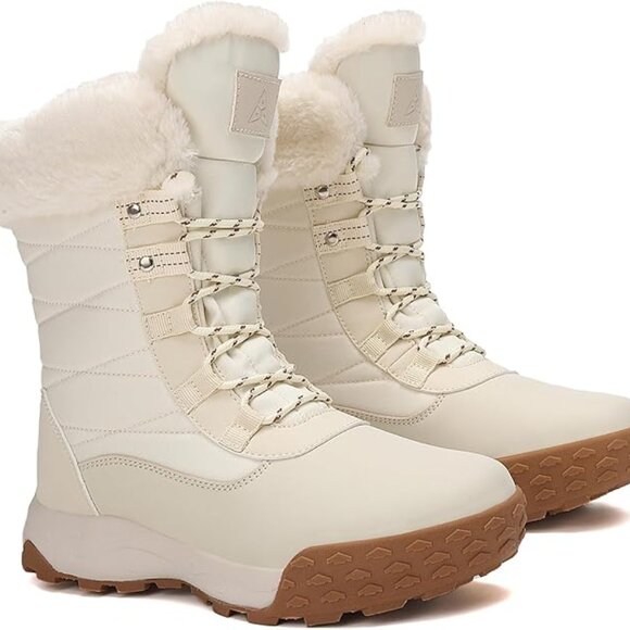 Womens Snow Boots with Insulated Sole, Lightweight Warm Cozy Winter Booties - Picture 4 of 6